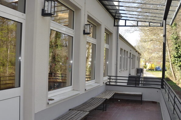 Die Terrasse des Jugendzentrums