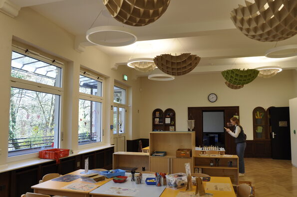 Im Mehrzweckraum des Jugendzentrums