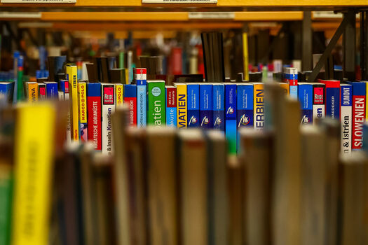 Bücher in der Bibliothek