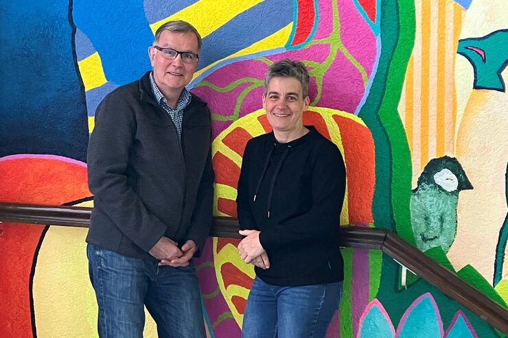 Das Leitungsteam der Musik- und Kunstschule: Matthias Fromageot und Birthe Metzler, seine Stellvertreterin