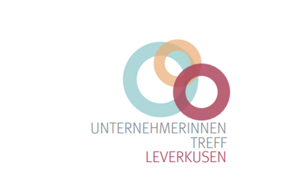 Unternehmerinnen Treff Logo pastellblau und rot