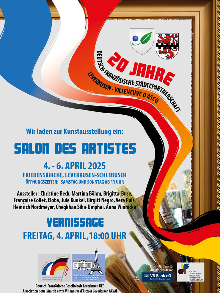 Das Plakat zur Ausstellung. Sie ist vom 4. bis 6. April in der Friedenskirche in Schlebusch zu sehen.