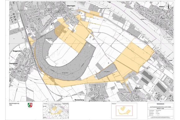 Gebietskarte zum Einleitungsbeschluss Köln