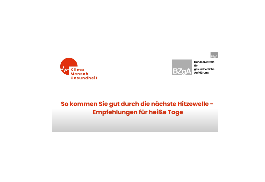 Video der Bundeszentrale für gesundheitliche Aufklärung zum Thema Sommerhitze