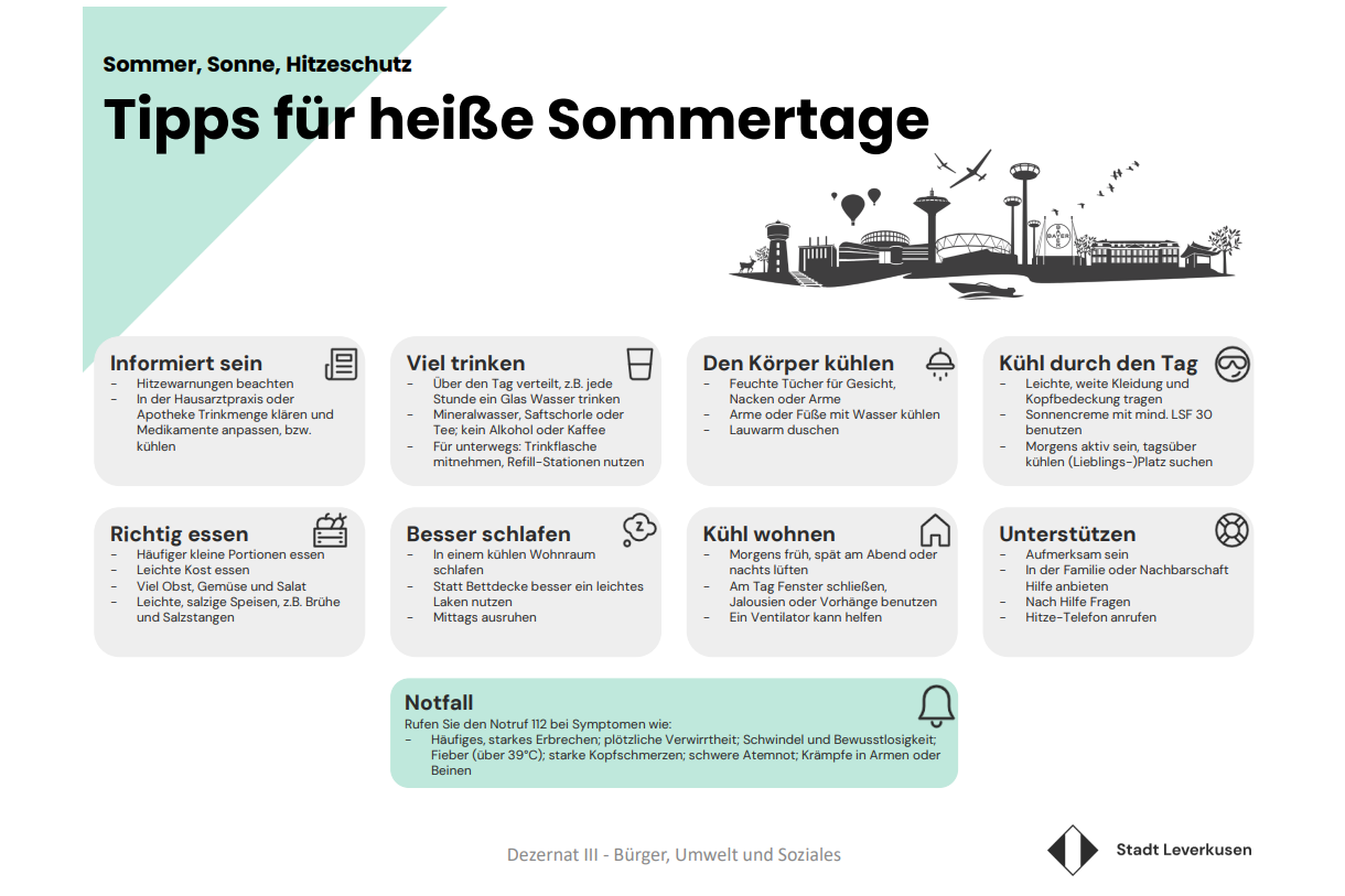 Plakat Hitzetipps