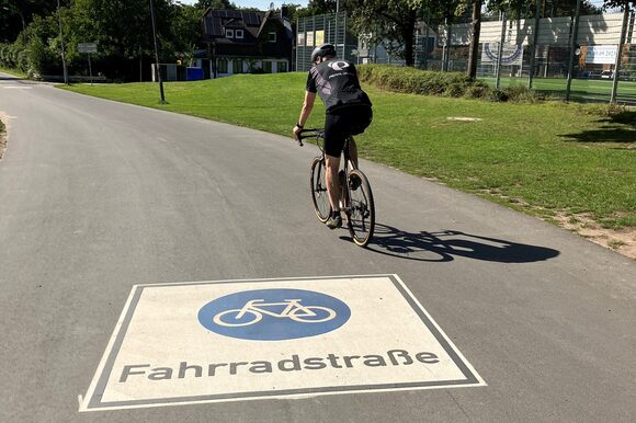 Fahrradstraße in Schlebuschrath