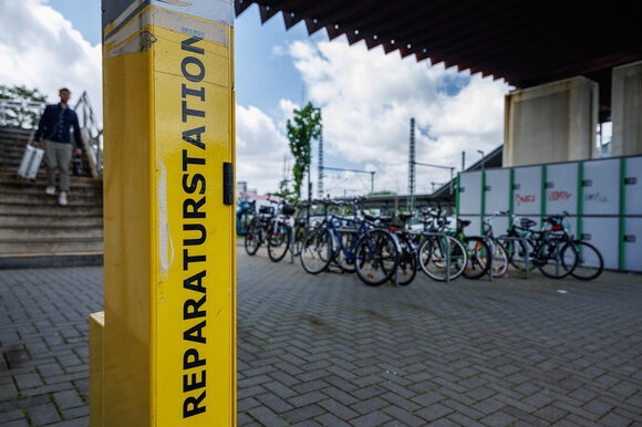 Die Reparaturstation am Bahnhof Opladen