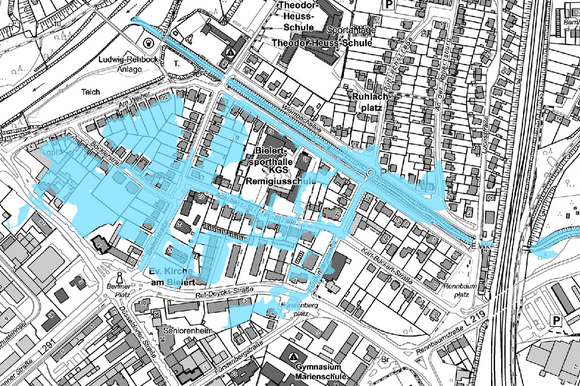 Karte Überschwemmungsgebiet