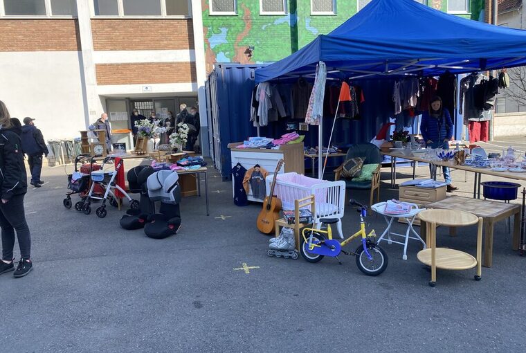 Stand mit Sachspenden