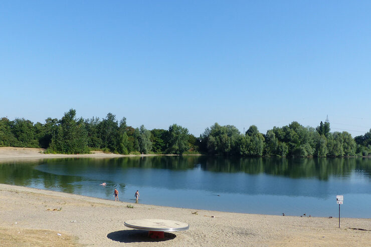 Die Badestelle am Hitdorfer See