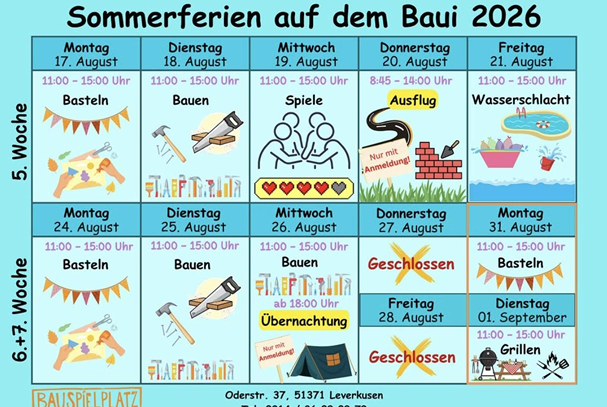 Sommerferienprogramm Bauspielplatz