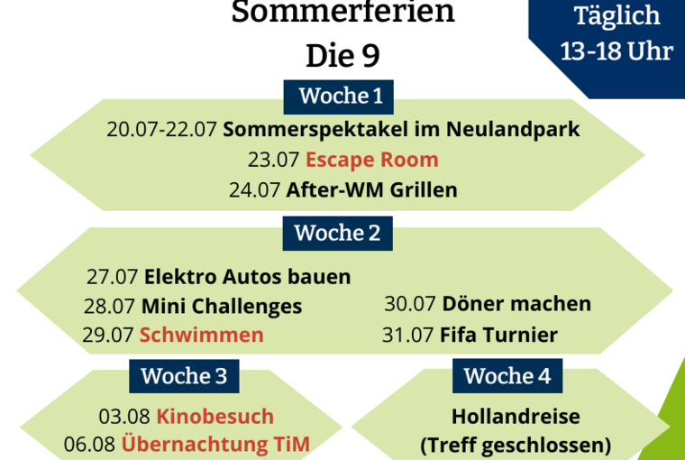 Sommerferienprogramm Die 9