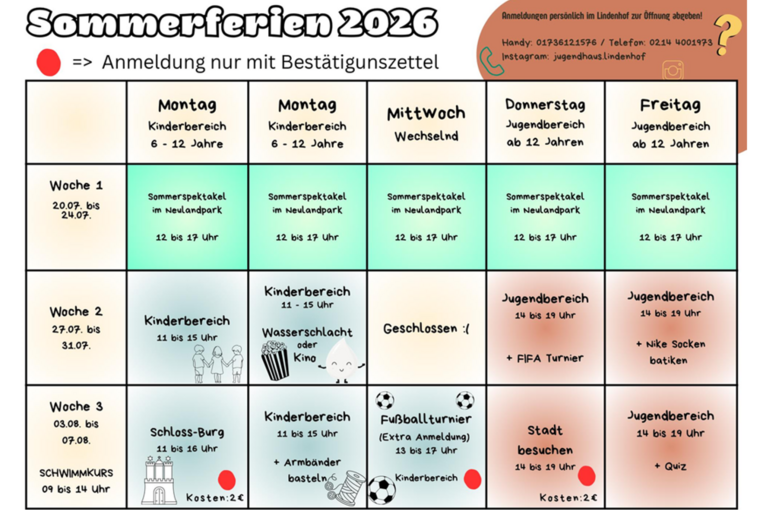 Sommerferienprogramm Lindenhof