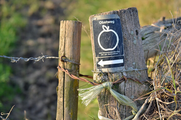 Schild des Obstwegs