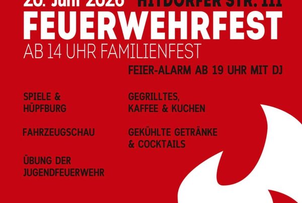 Plakat Feuerwehrfest Hitdorf