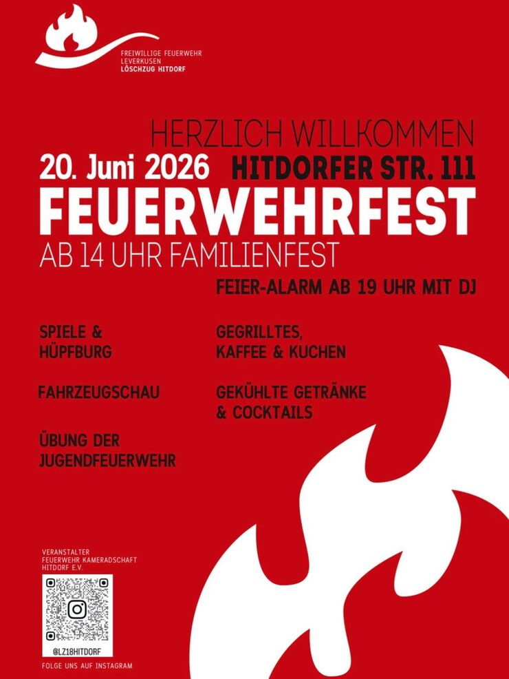 Plakat Feuerwehrfest Hitdorf